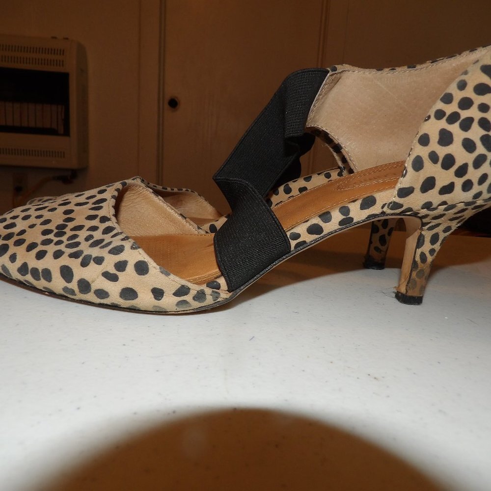 Corso Como CC-Denice Animal Print Leather Kitten Heels Sz 8.5M/39